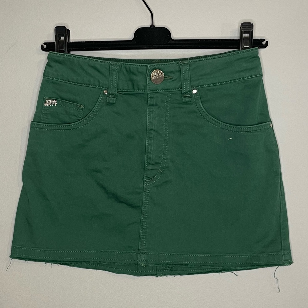 MISS SIXTY Green Jean Skirt
